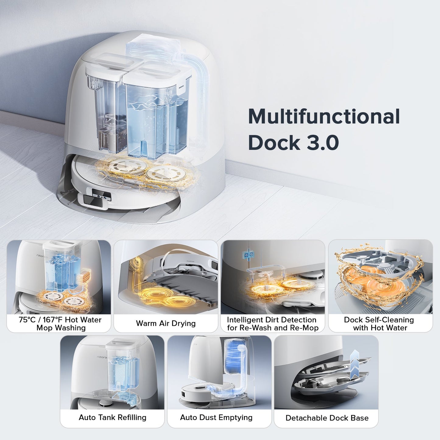 Roborock Qrevo Curv S5X Robot Vacuum with Multifunctional Dock 3.0