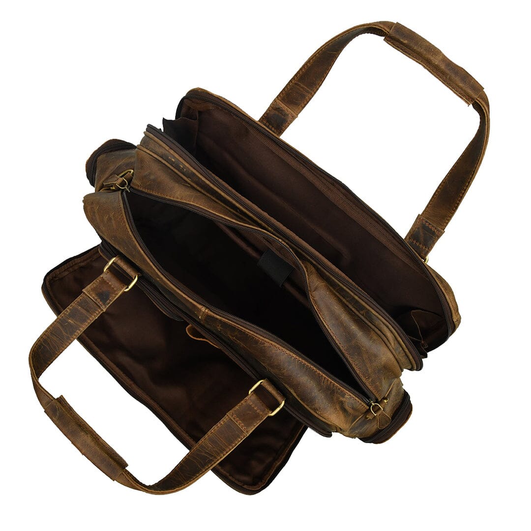 Floyd Handmade Buffalo Leather Office Briefcase - Concordia Style Boutique