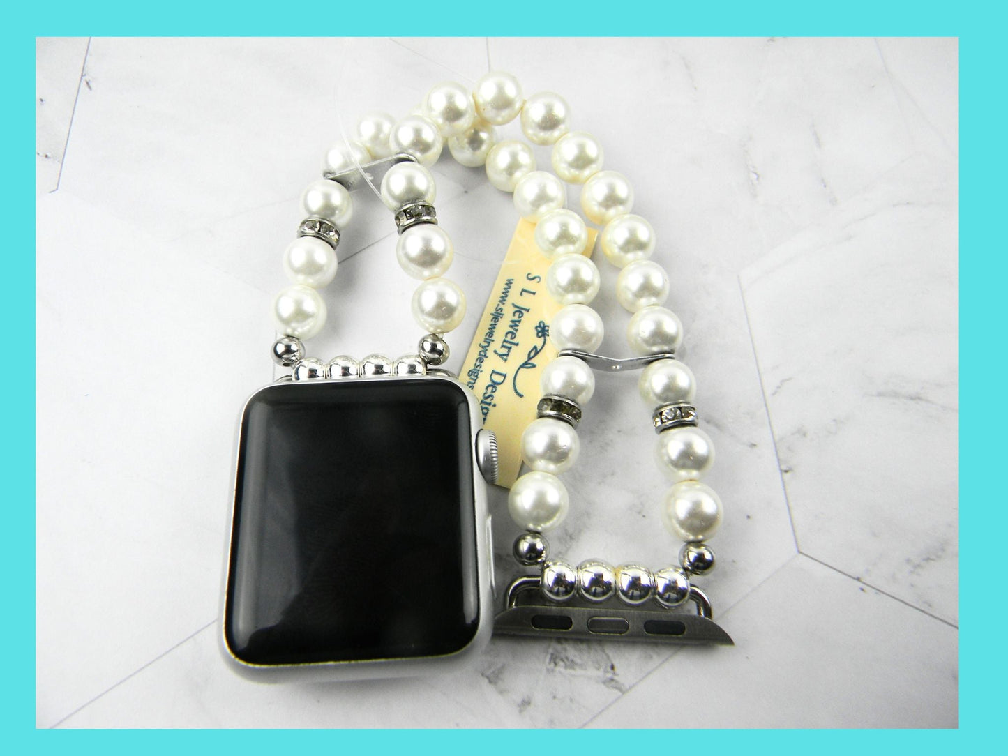 Watch Band for Apple Watch, Off White Pearl Apple Watch Bracelet