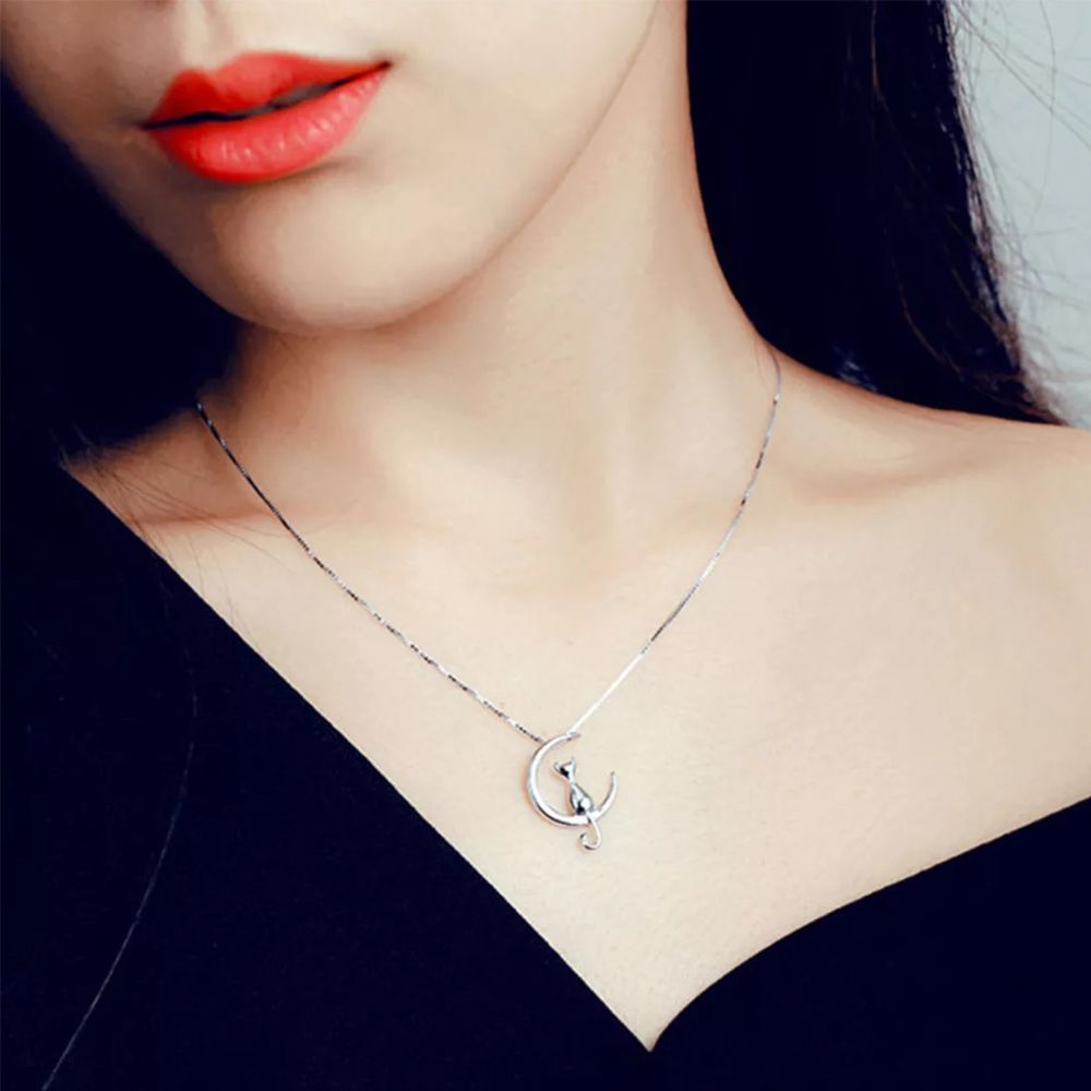 CAT MOON NECKLACE - Concordia Style Boutique