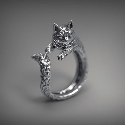 HUGGING FELINE RING (ADJUSTABLE) - Concordia Style Boutique