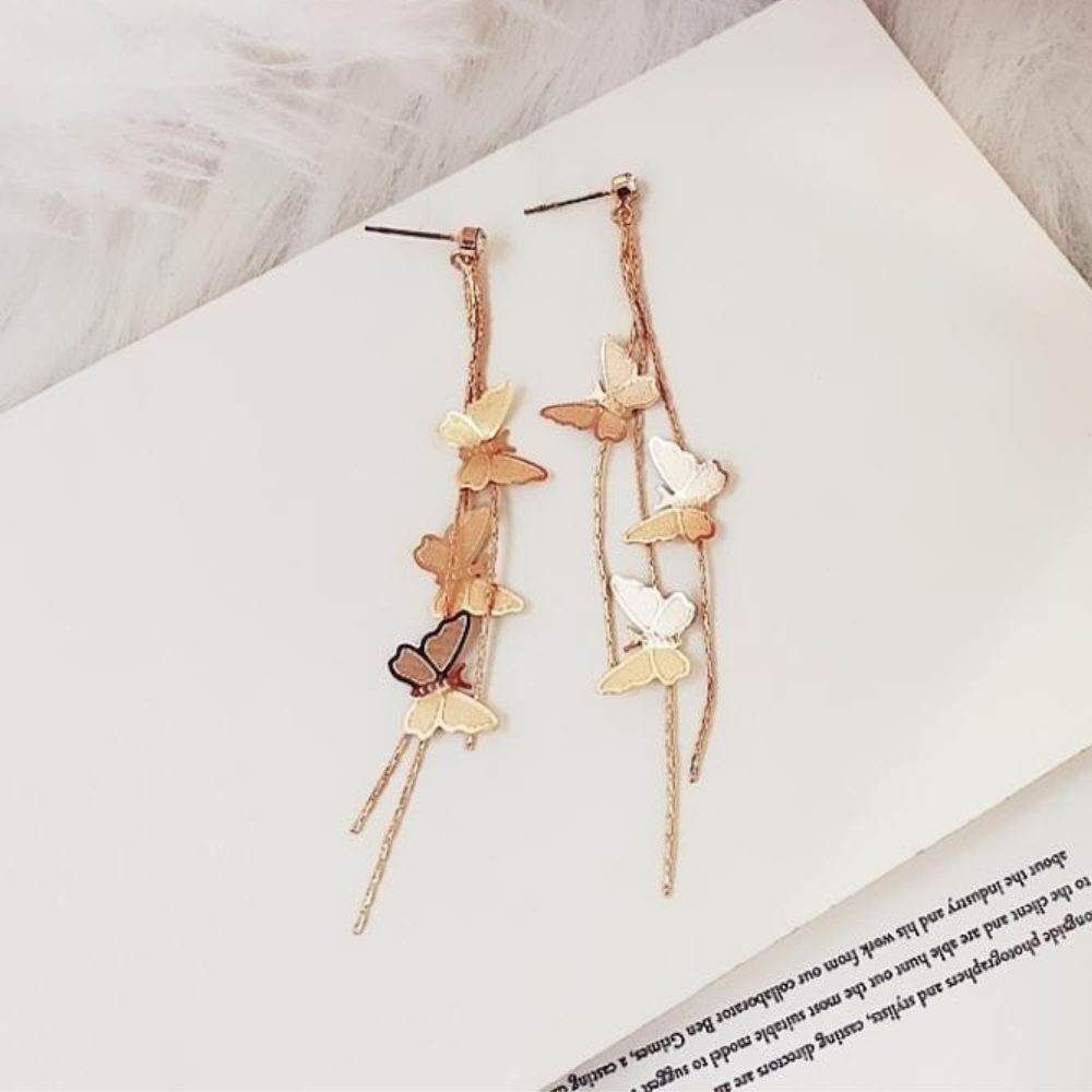 BUTTERFLY DANGLING EARRINGS (PAIR) - Concordia Style Boutique