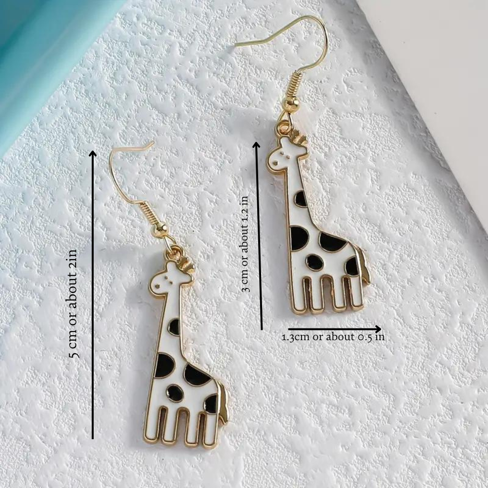 GIRAFFE DANGLING EARRINGS (PAIR) - Concordia Style Boutique