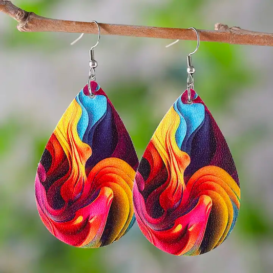 COLORFUL TEARDROP EARRINGS (PAIR) - Concordia Style Boutique