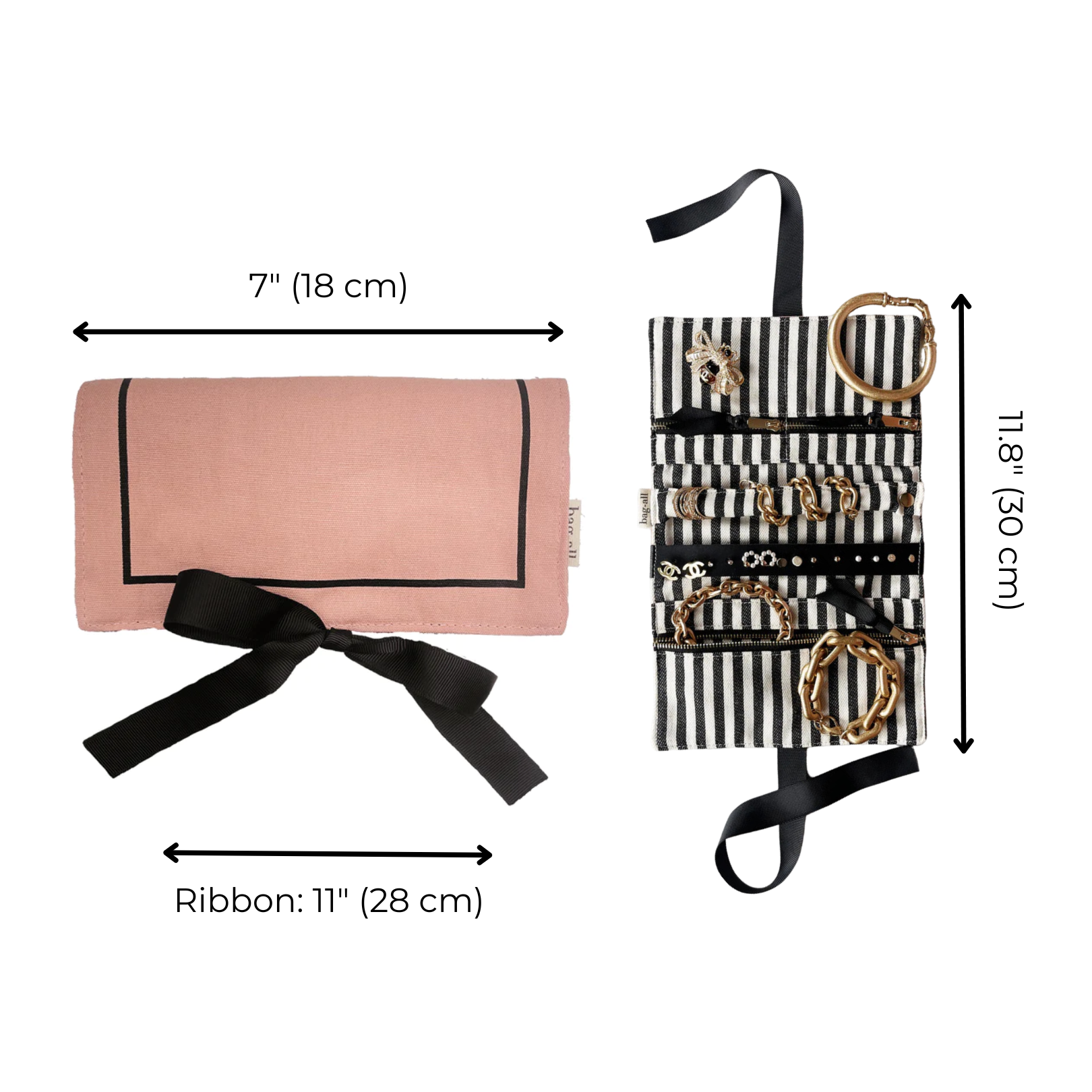 Couture Jewelry Roll, Medium, Pink/Blush - Concordia Style Boutique