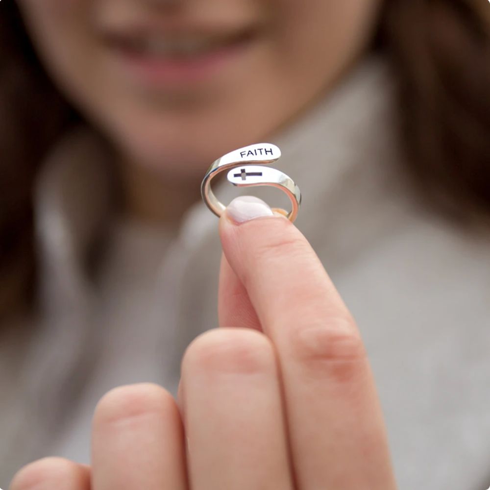 FAITH ADJUSTABLE RING (ADJUSTABLE) - Concordia Style Boutique