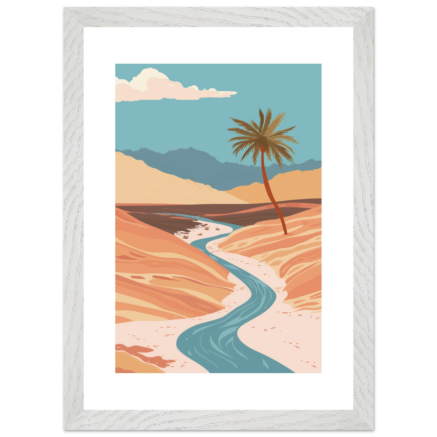 Water's Serenity in the Sands Framed Art