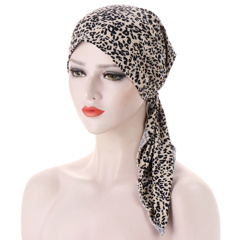 Curved Tail Turban Hat Flower Cloth Pullover - Premium head wrap from Concordia Style Boutique - Just $13.98! Shop now at Concordia Style Boutique