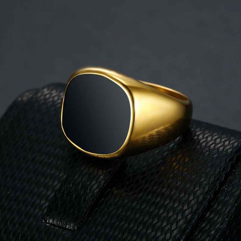 Coolx Black Square Men's Ring - Stylish Accessory for Modern Men