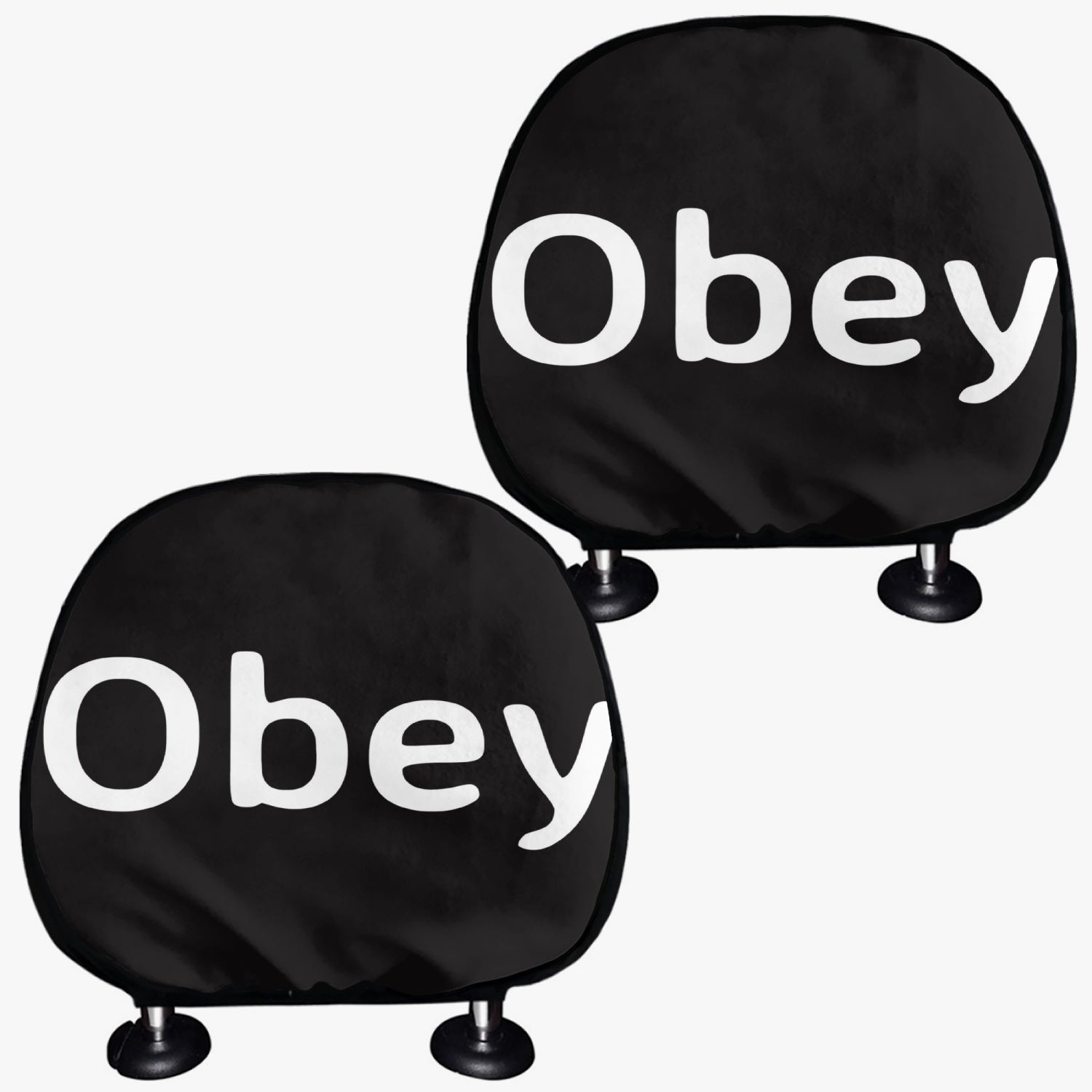 Car Headrest Covers - 2Pcs - Obey - Premium headrest cover from Concordia Style Boutique - Just $8! Shop now at Concordia Style Boutique