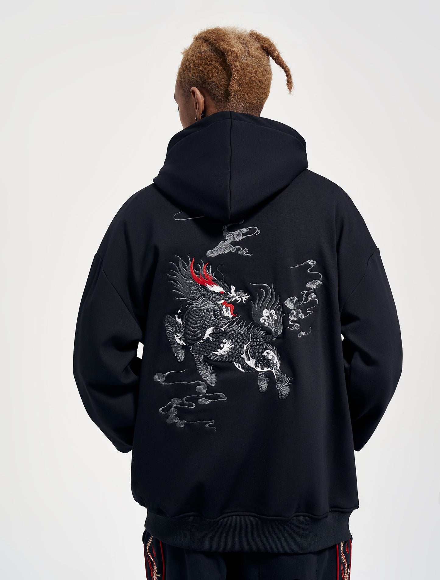 KH9102 Kirin Embroidery Hoodie - Concordia Style Boutique