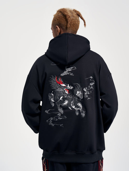 KH9102 Kirin Embroidery Hoodie - Concordia Style Boutique