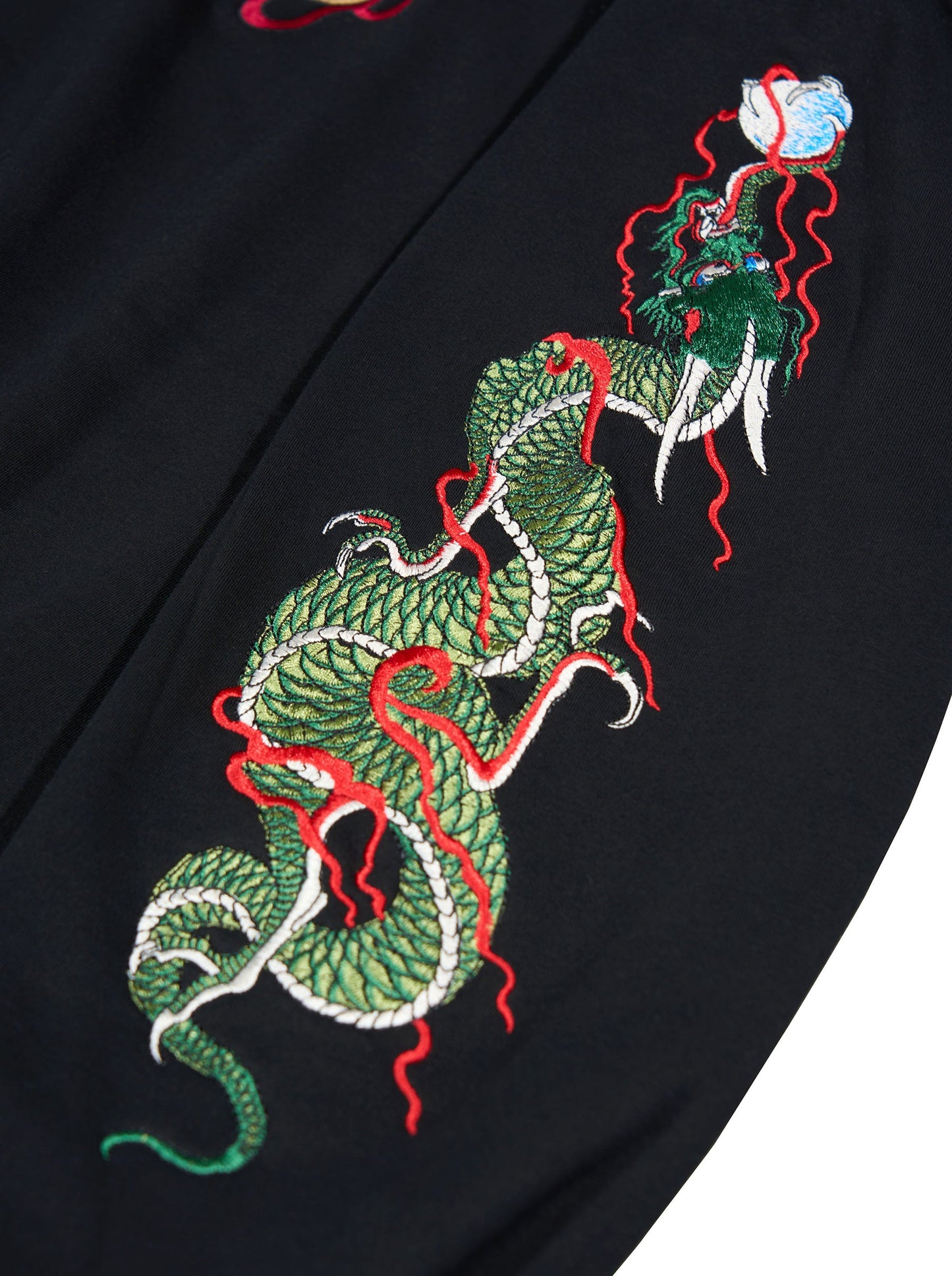 KH9005 Green Dragon Embroidery Hoodie - Concordia Style Boutique