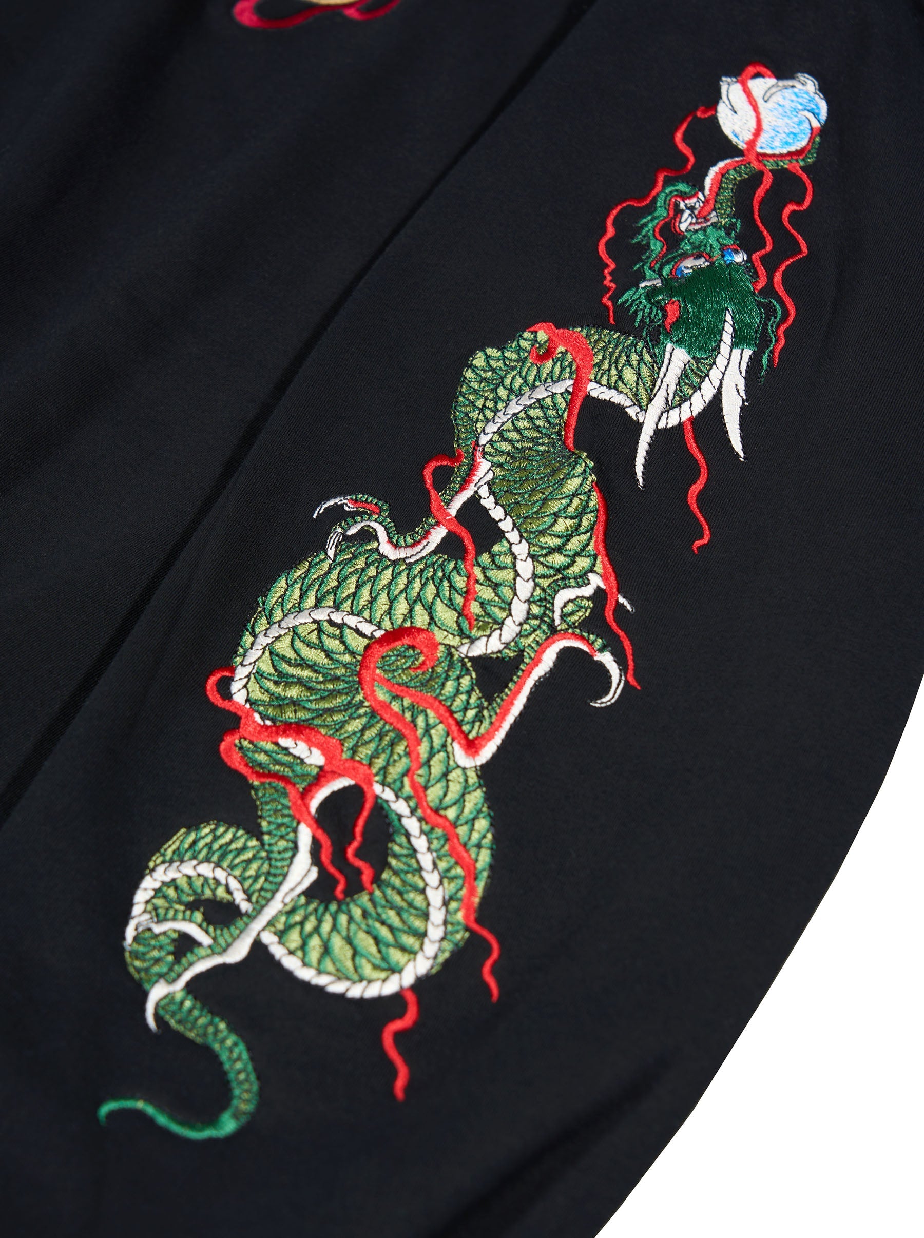 KH9005 Green Dragon Embroidery Hoodie - Concordia Style Boutique