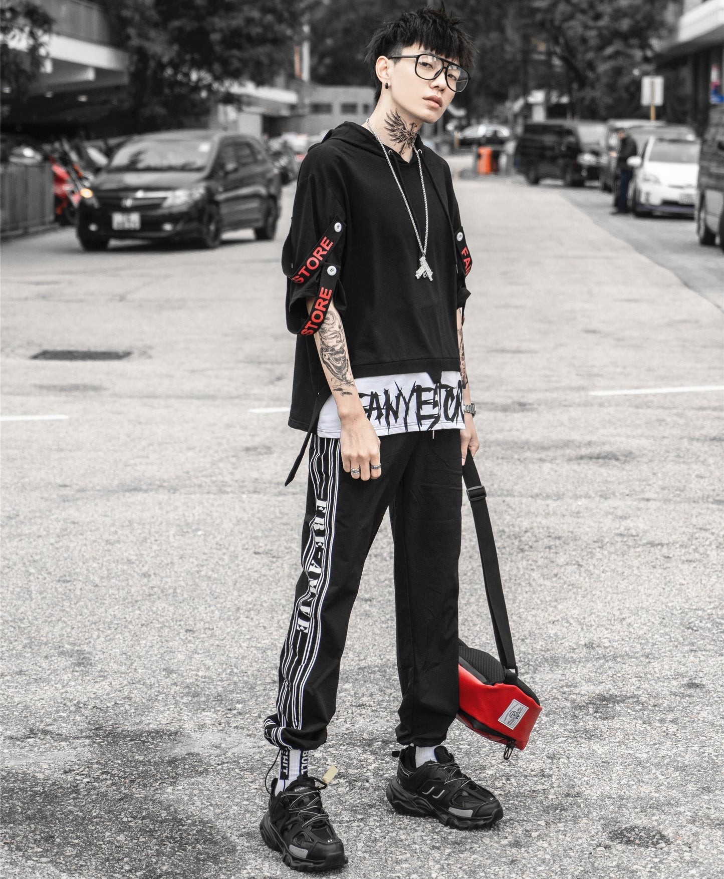 Black Solo Movement Short Sleeves Hoodie - Concordia Style Boutique