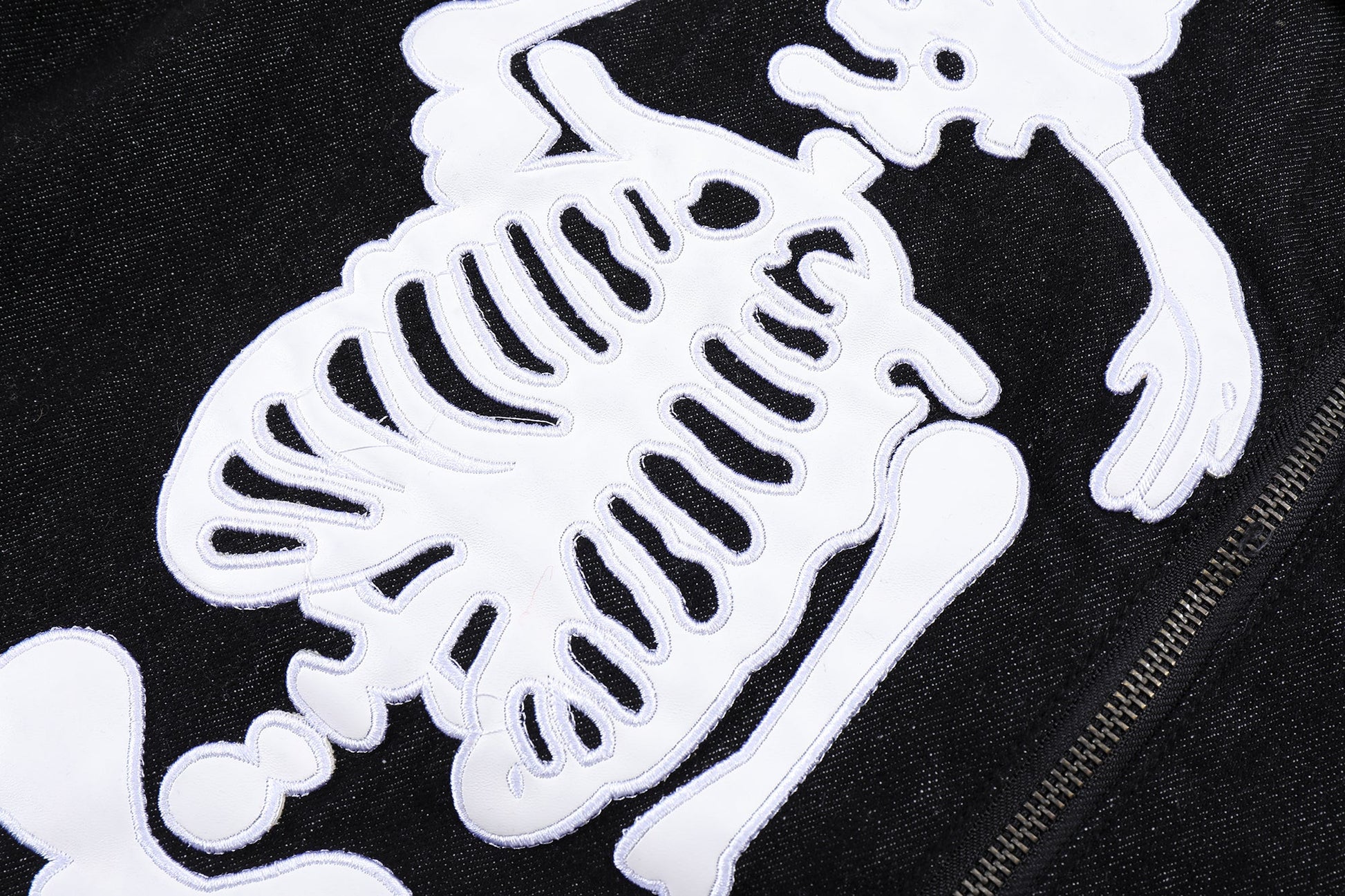 Crying Skeleton Denim Jacket - Concordia Style Boutique