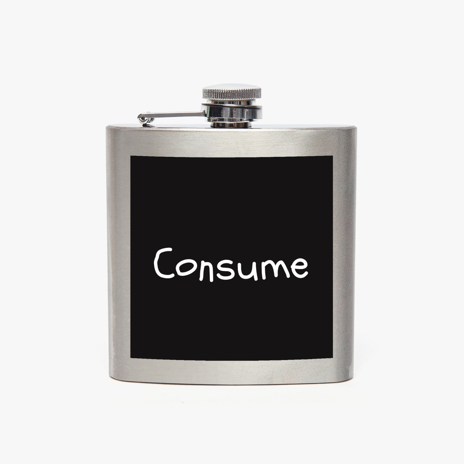 6 oz Stainless Steel Hip Flask - Consume - Premium 6 oz Stainless Steel Hip Flask from Concordia Style Boutique - Just $13.50! Shop now at Concordia Style Boutique