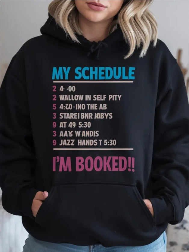 Women’s Geometric Christmas Hoodie – Casual Loose Fit Pullover