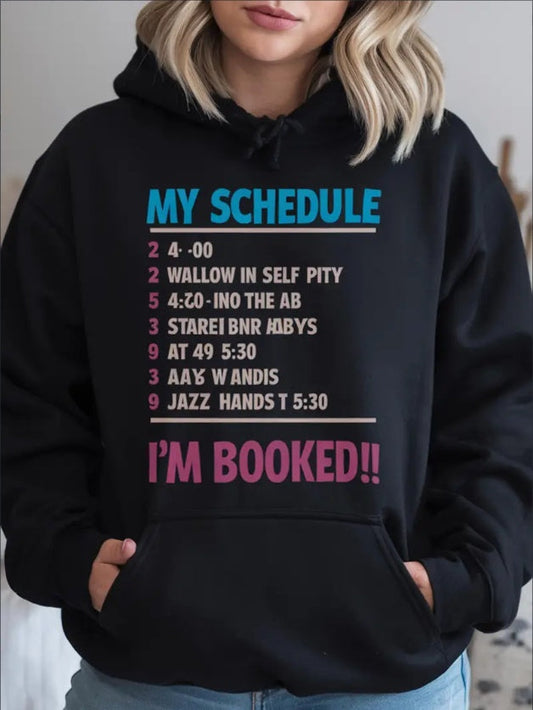 Women’s Geometric Christmas Hoodie – Casual Loose Fit Pullover