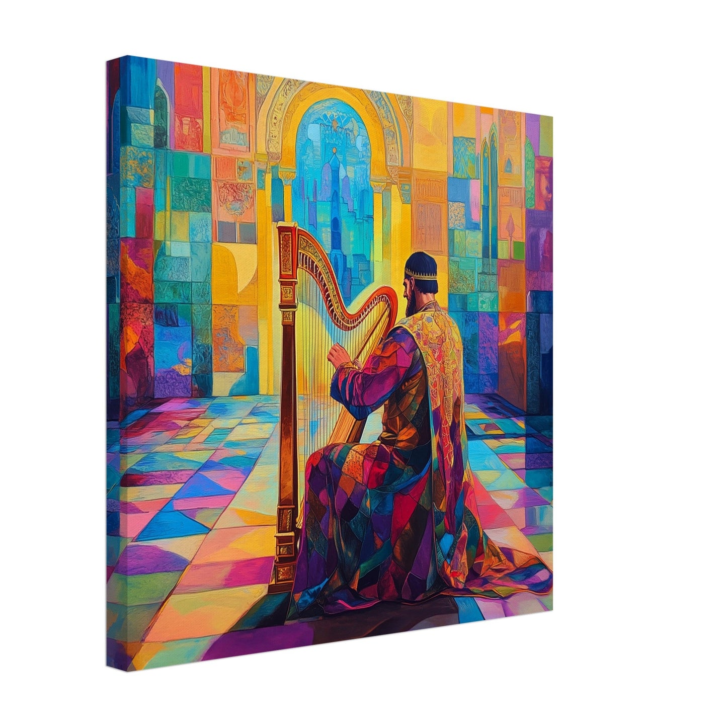 King David's Melody: Harp of Jerusalem Canvas Print