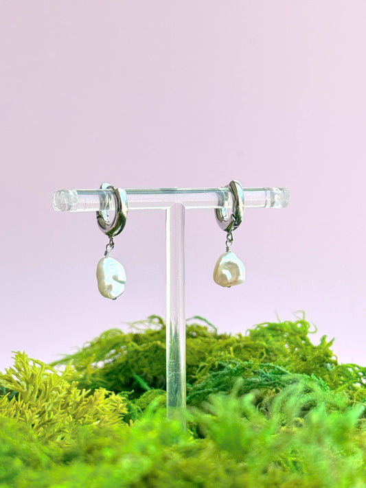 Thalassa Pearl Hoops - Concordia Style Boutique