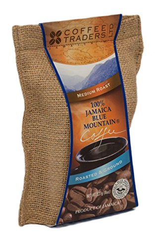 Coffee Traders One-hundred Percent Jamaica Blue Mountain Coffee with Certificate of Origin, Medium Roasted and Ground, 8 Ounce Bag - Concordia Style Boutique
