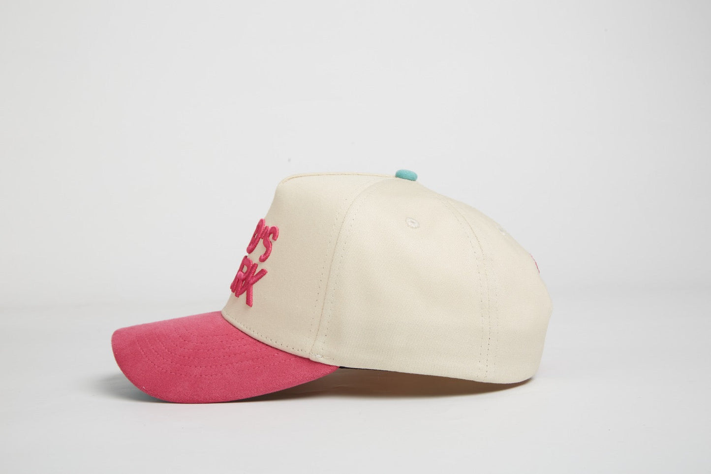 God’s Work- Signature Series Suede Hot Pink & Teal Snap-Back - Concordia Style Boutique