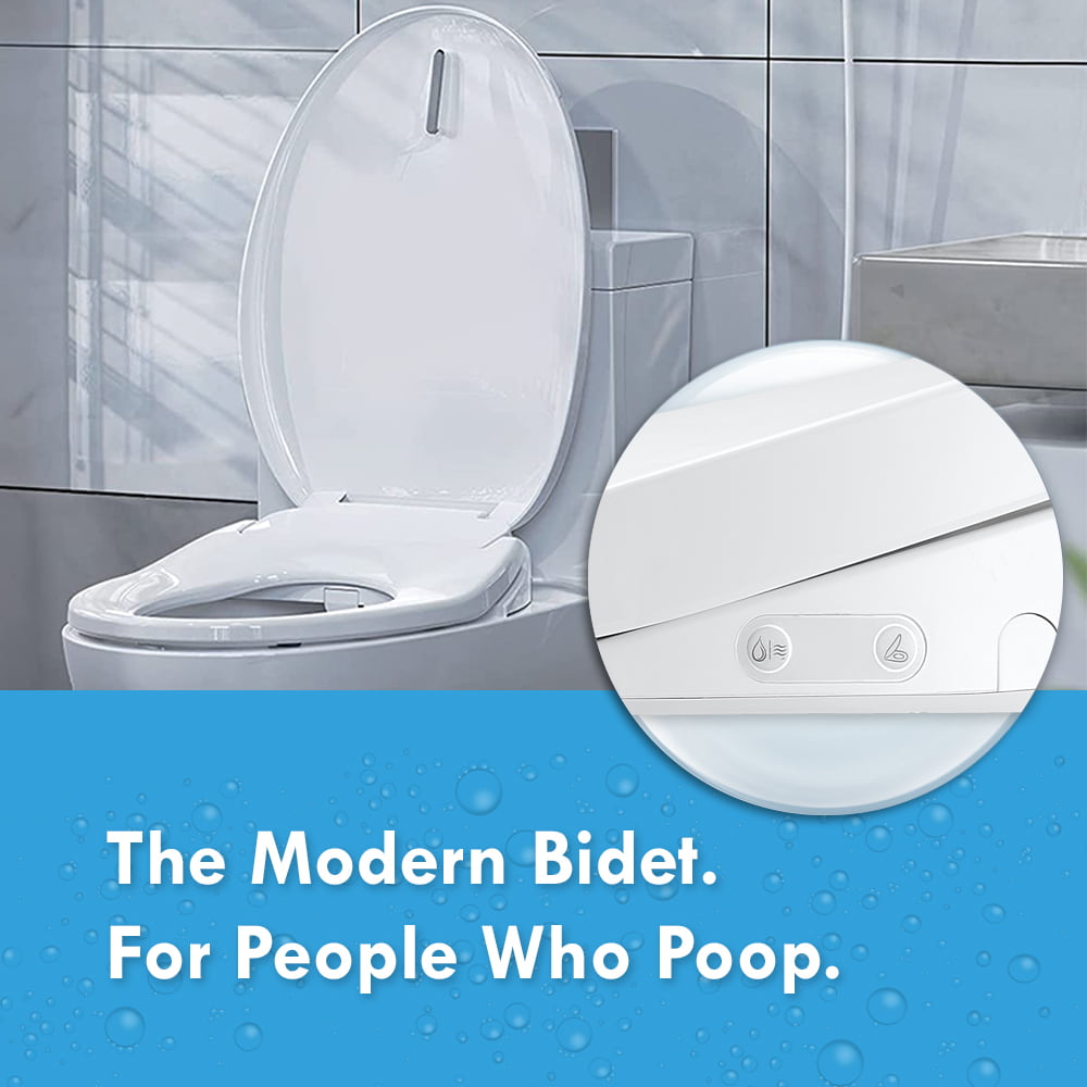 BUTT BUDDY Suite - Smart Bidet Toilet Seat Attachment (Cool & Warm Water Sprayer, Air Dryer & Heated Seat ) - Concordia Style Boutique