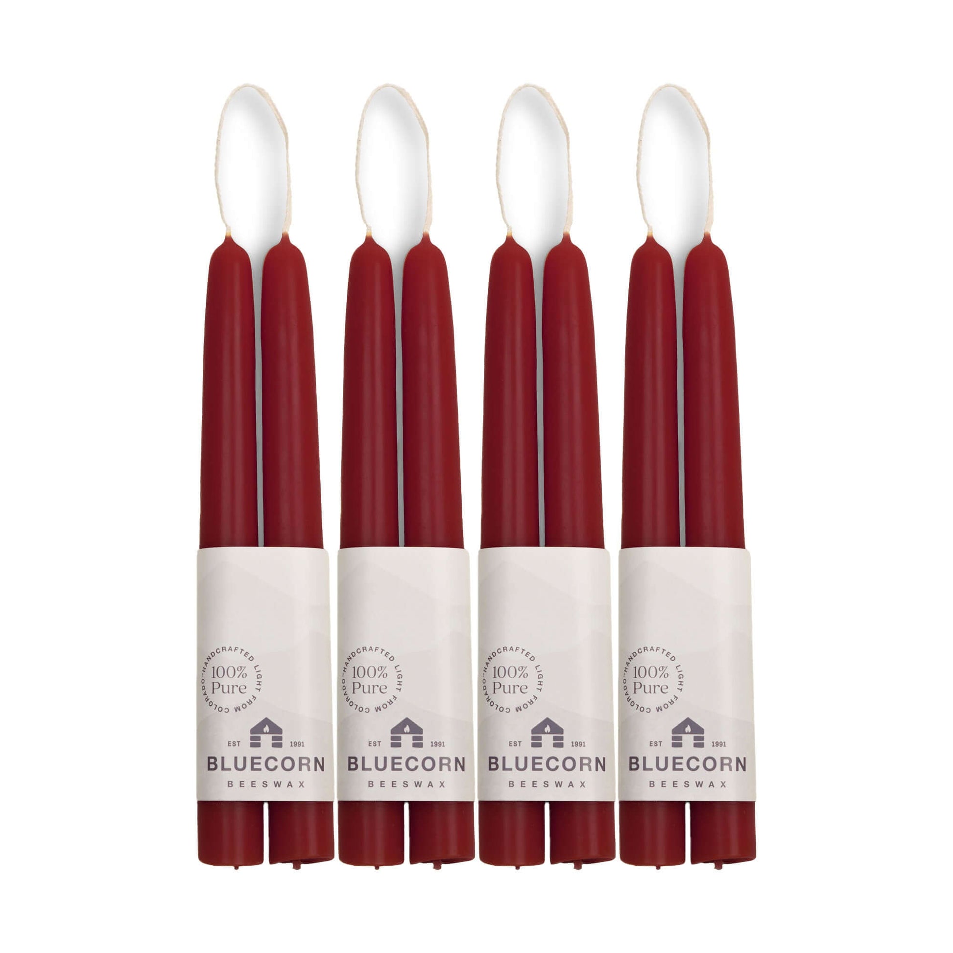 Hand-Dipped Beeswax Taper Candles - Bulk 4-Pair Bundle - Concordia Style Boutique