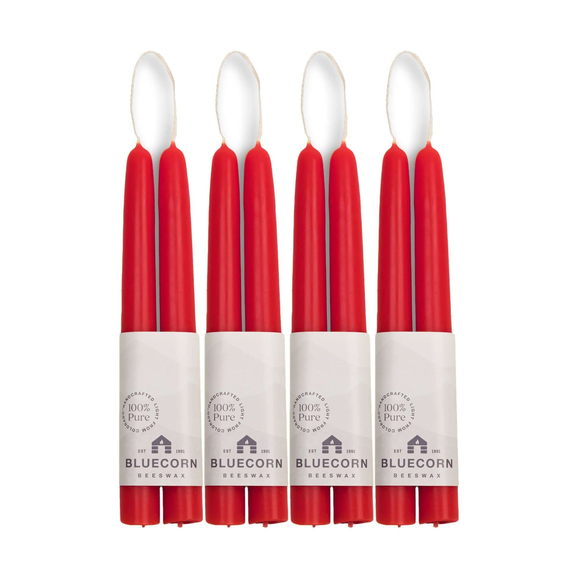 Hand-Dipped Beeswax Taper Candles - Bulk 4-Pair Bundle - Concordia Style Boutique