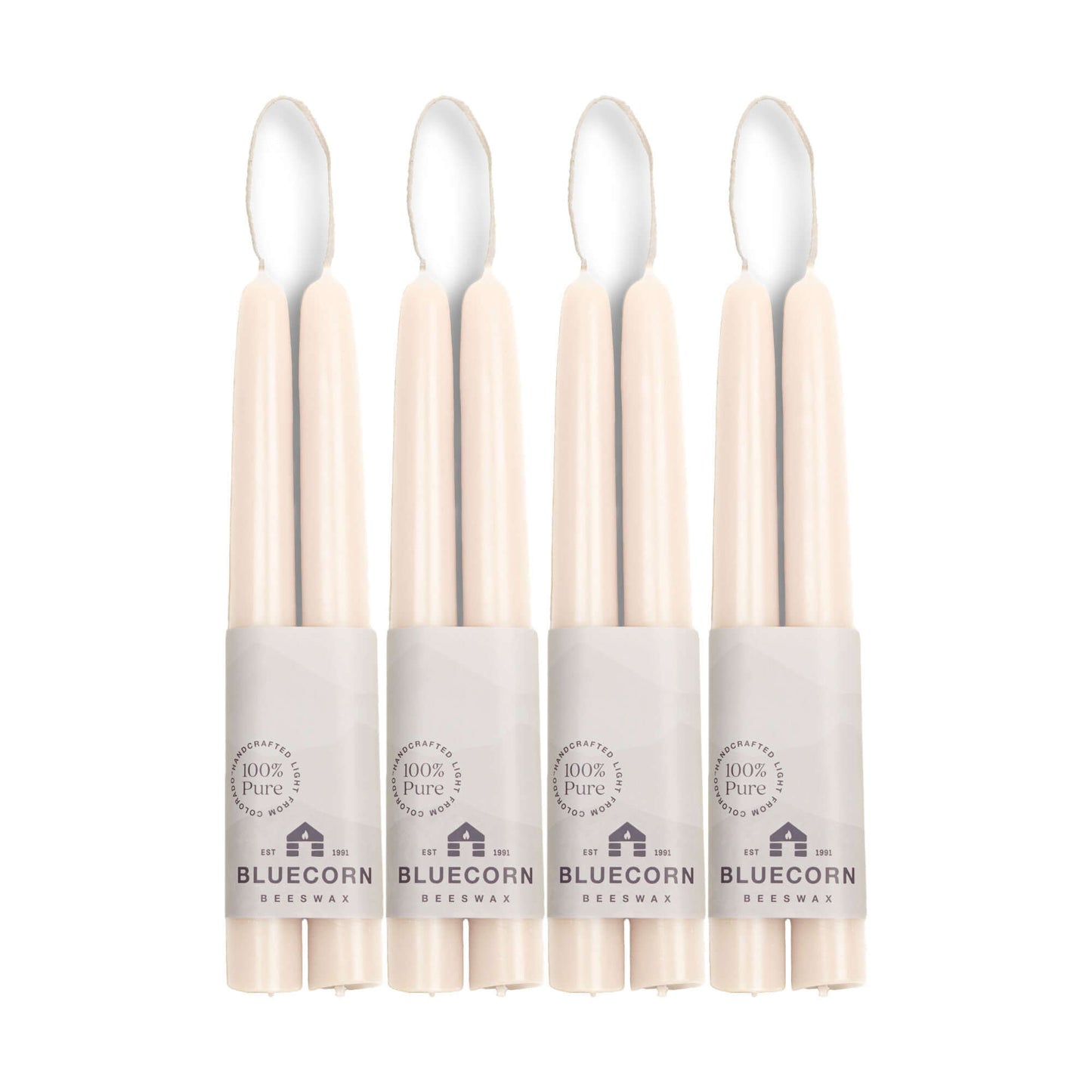 Hand-Dipped Beeswax Taper Candles - Bulk 4-Pair Bundle - Concordia Style Boutique