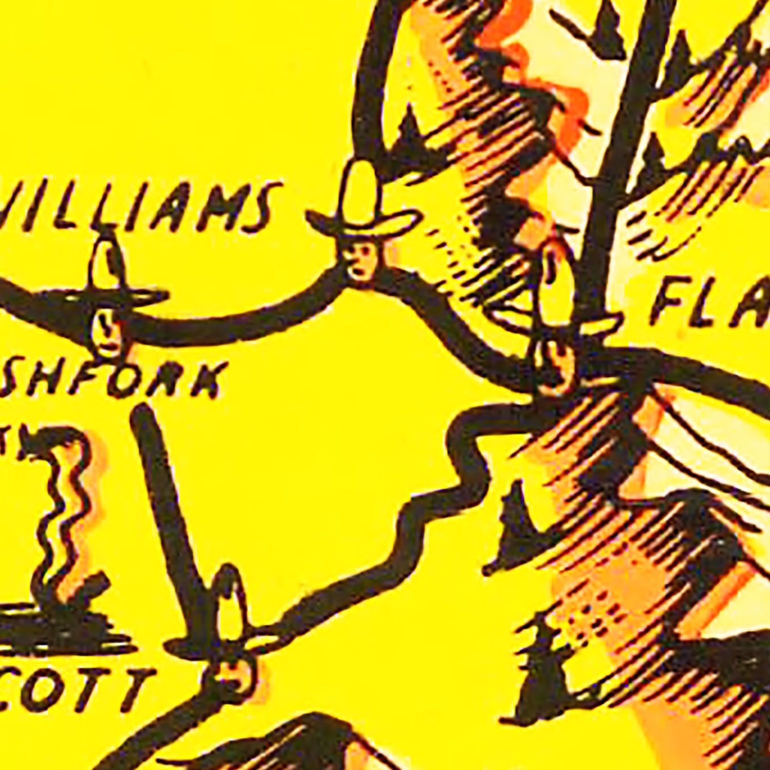 Vintage Map of Arizona 1950 - Concordia Style Boutique