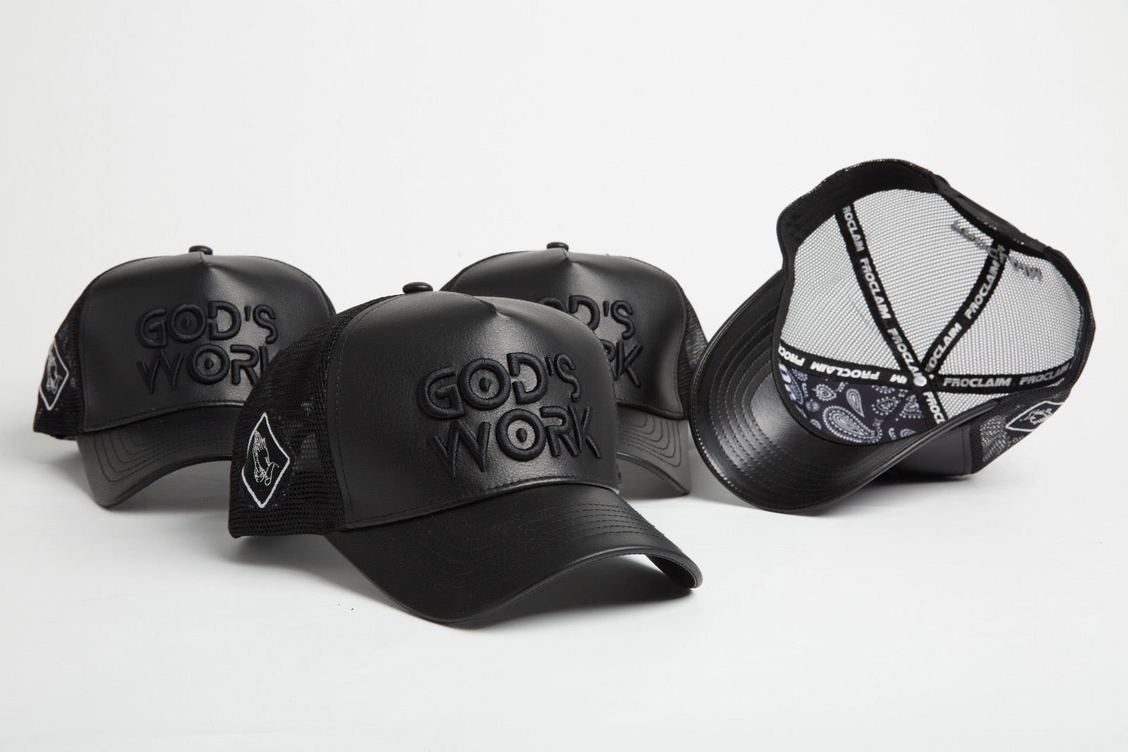 God's Work- Asphalt Leather / Signature Series Snap-back - Concordia Style Boutique