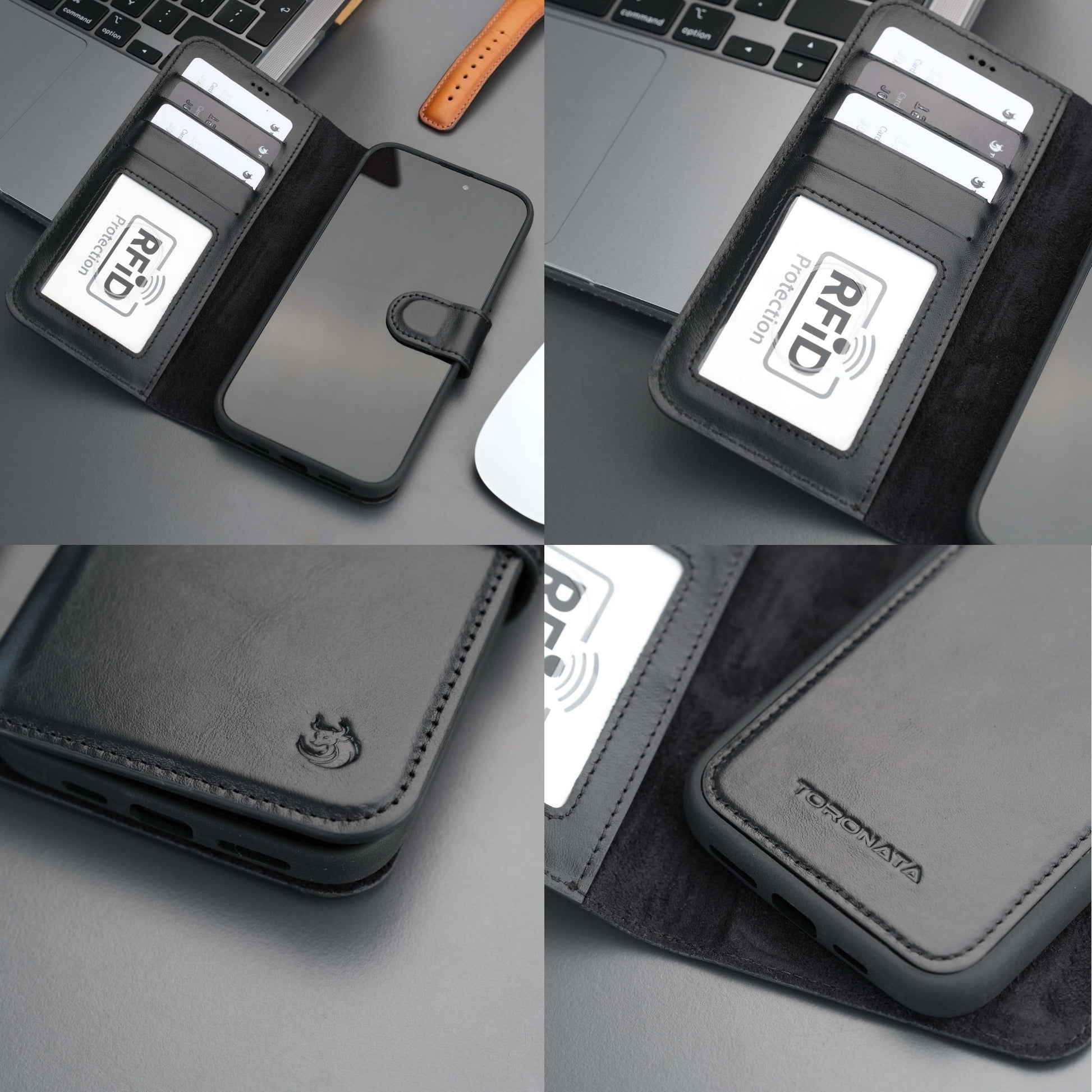 Casper Leather iPhone 15 Wallet Case | Detachable MagSafe Compatible RFID Protection - Concordia Style Boutique