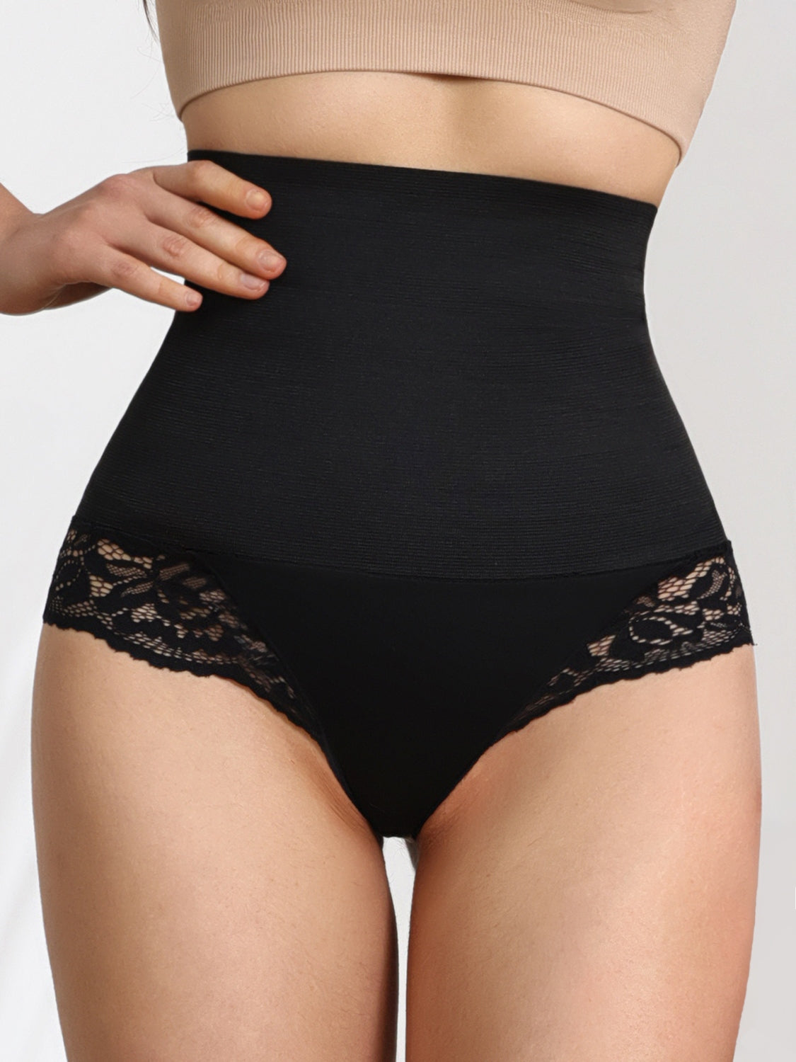 Lace Detail High Waist Shaping Panty - Premium Panty from Concordia Style Boutique - Just $16.28! Shop now at Concordia Style Boutique