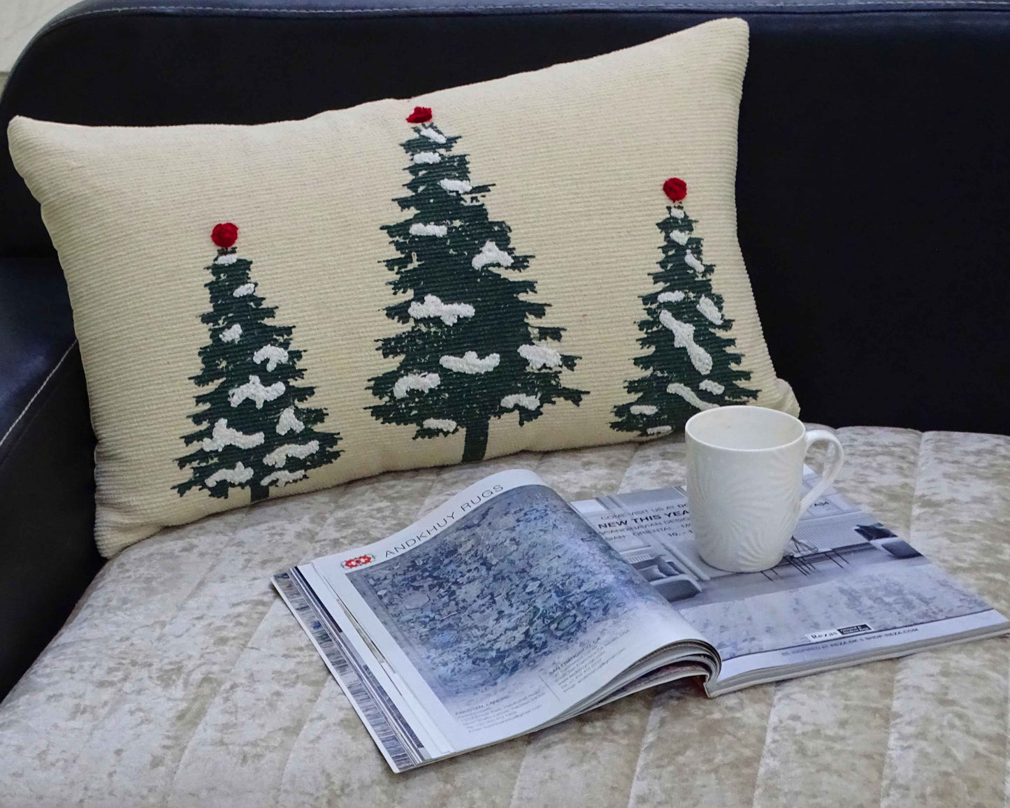 Christmas Throw Pillow for couch 14" x 24"