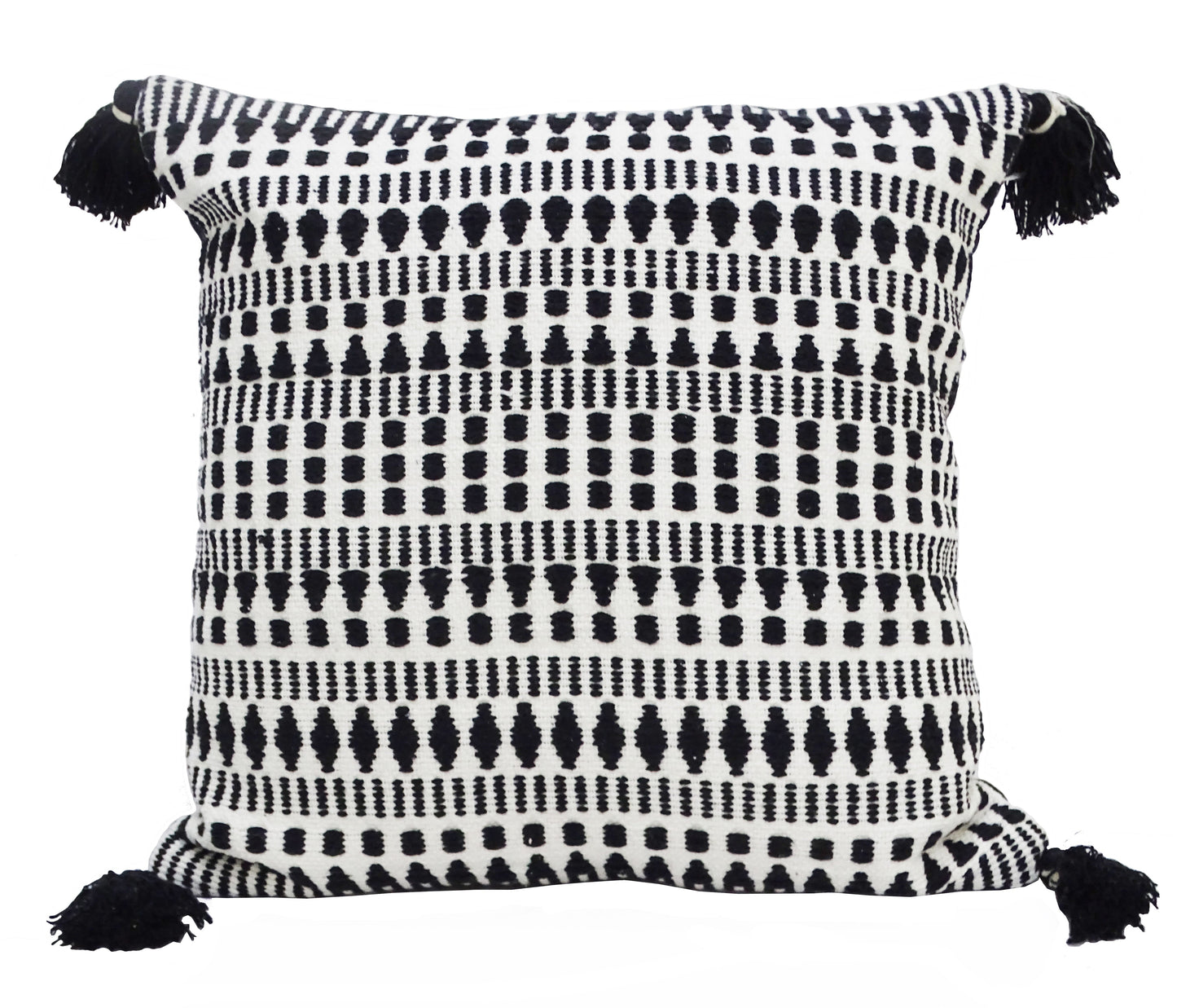 22" X 22" Throw Pillow for couch with Tassels-Winter