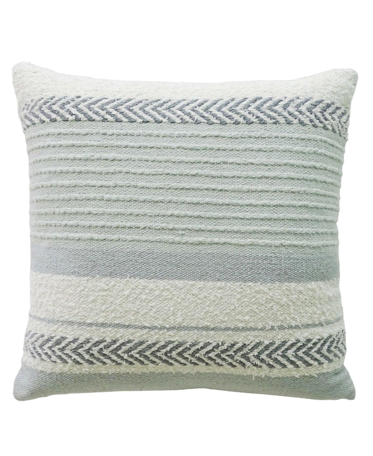 Handloom Woven Striped Decorative Pillow 20"x20"