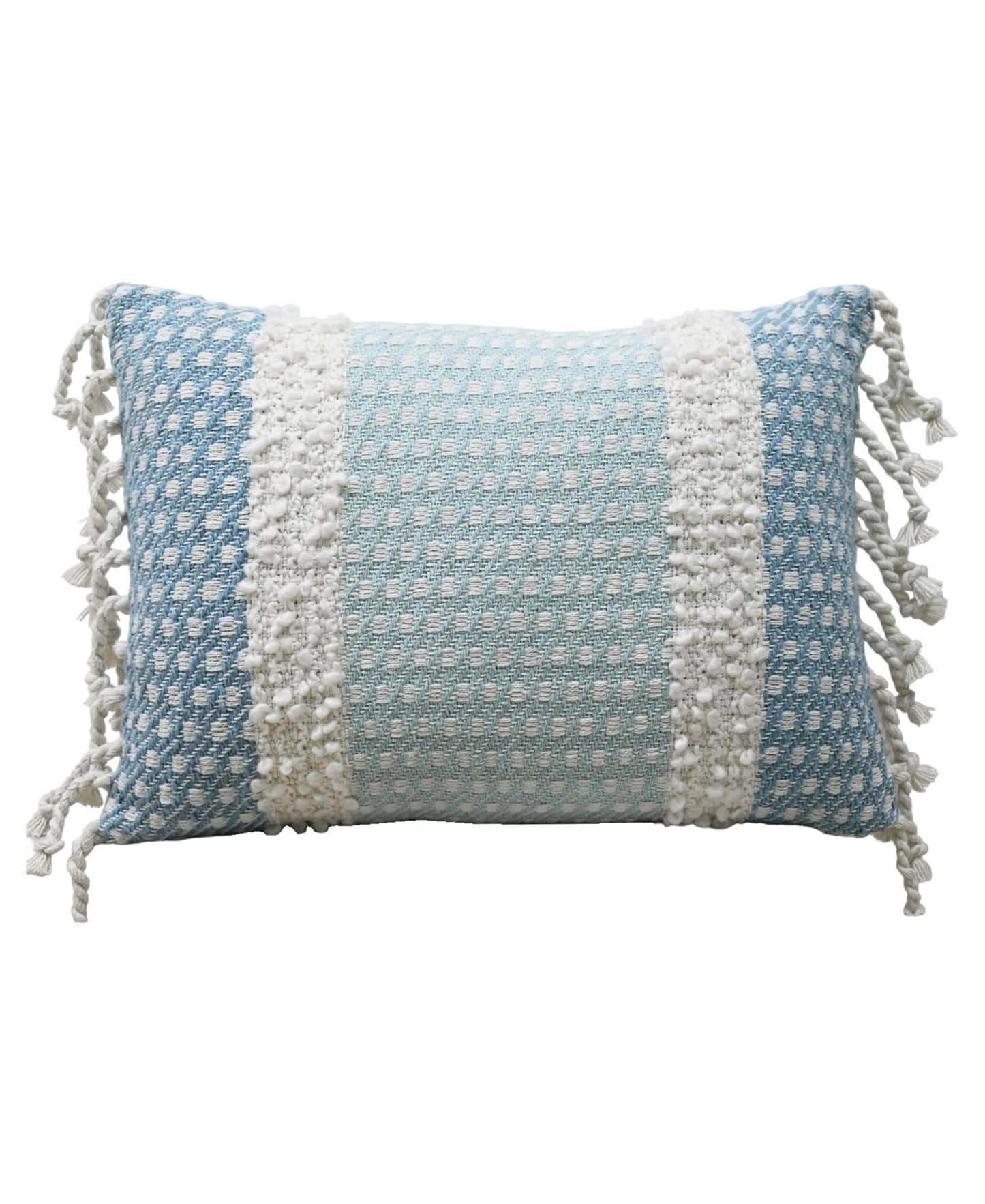 Handwoven Buttknot Edging Decorative Pillow, 14''X20''