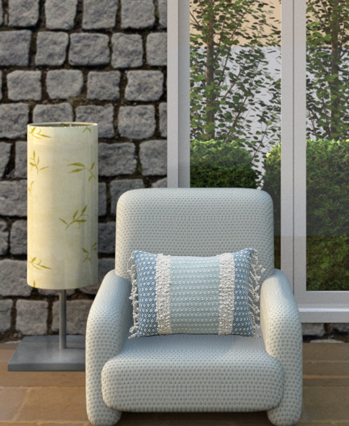 Handwoven Buttknot Edging Decorative Pillow, 14''X20''