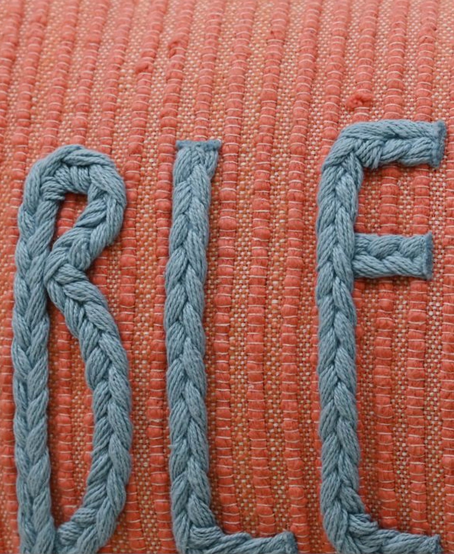 Handwoven Braid Couching Decorative Pillow, 14"X24"