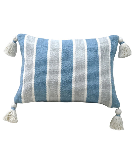 Handwoven Corner Tassels Decorative Pillow, 14''X20''