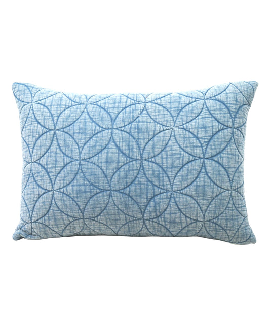 Textured Quilted Pattern Decorative Pillow, 14''X20''