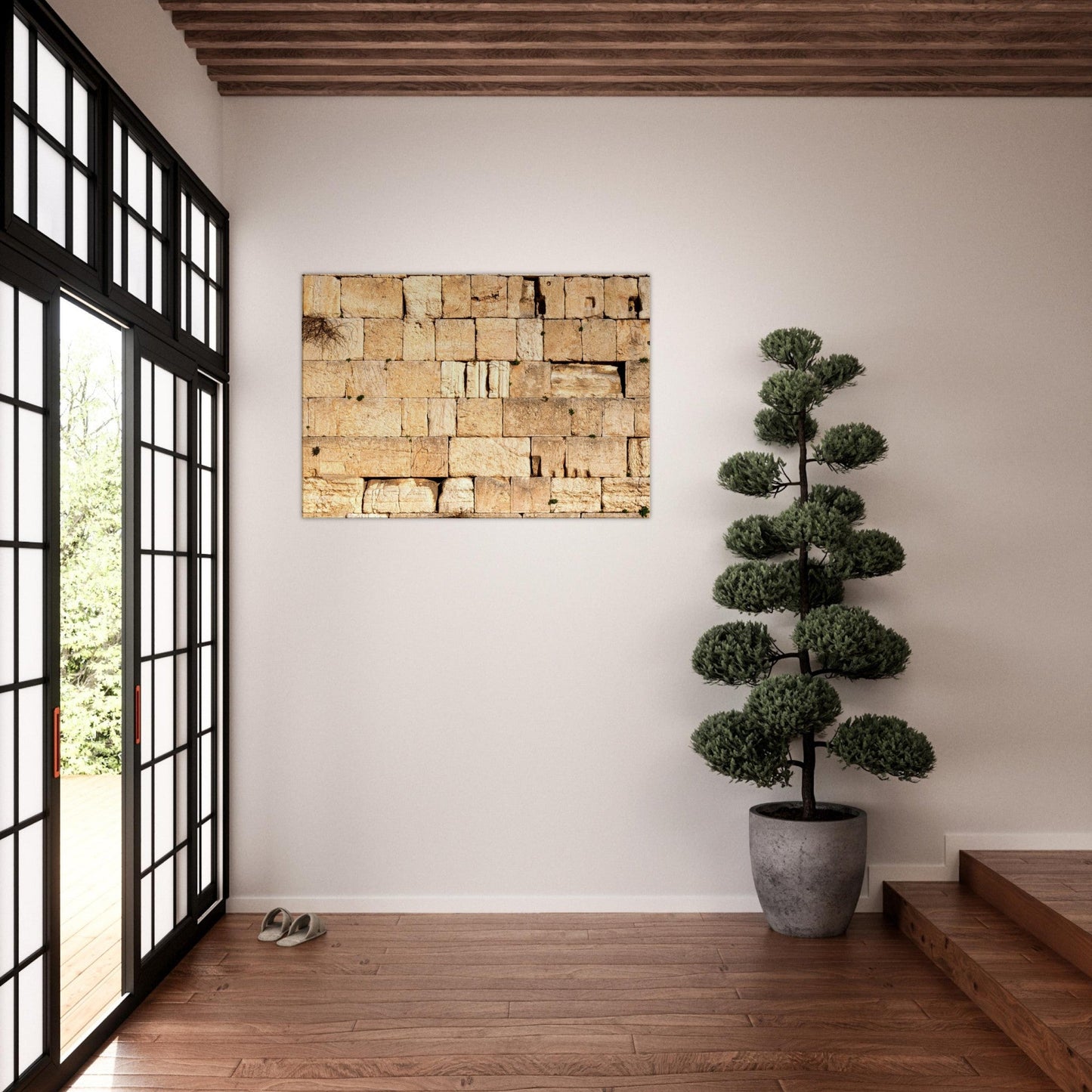 The Western Wall Brick Canvas Print