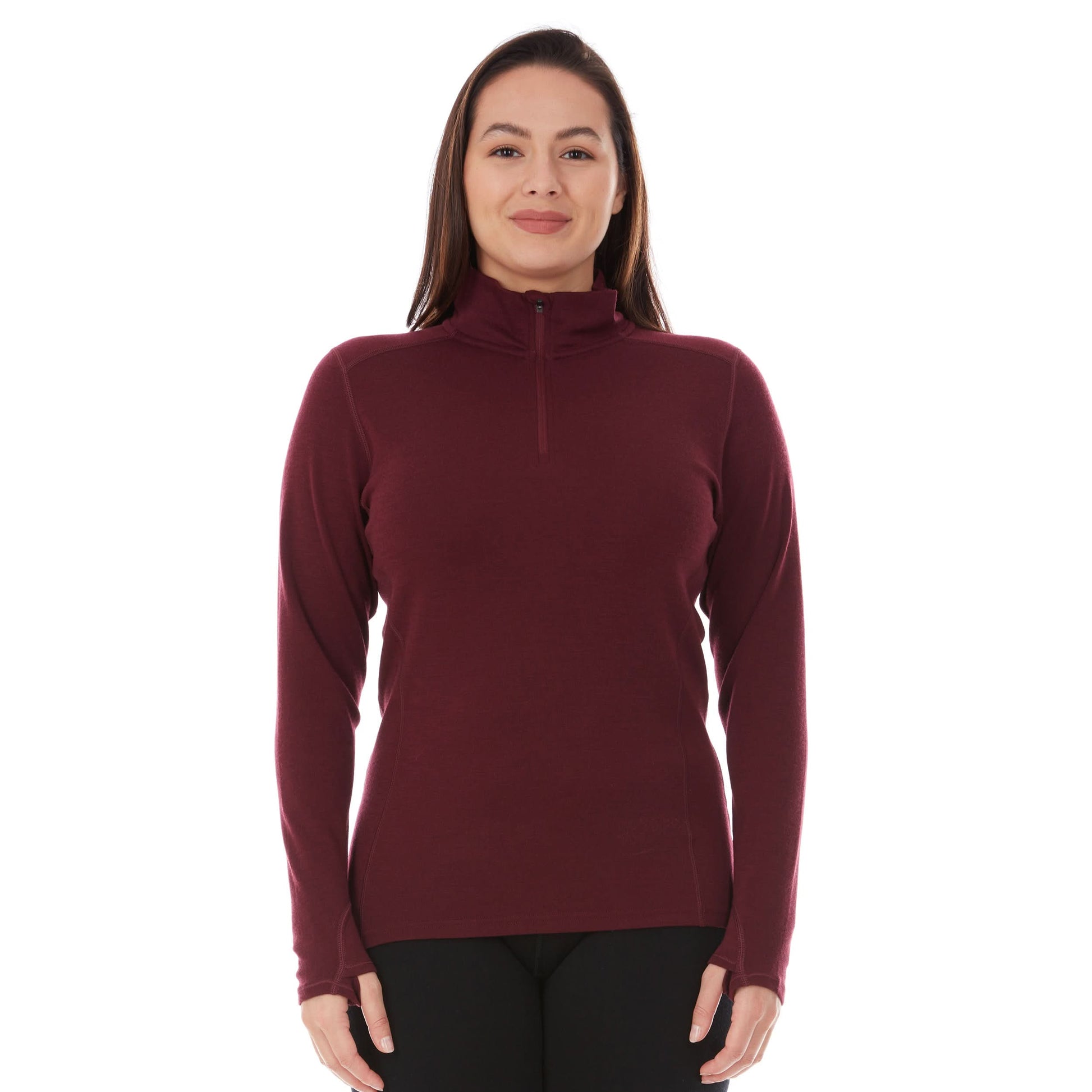 Midweight - Sequoia Women's 1/4 Zip 100% Merino Wool - Concordia Style Boutique