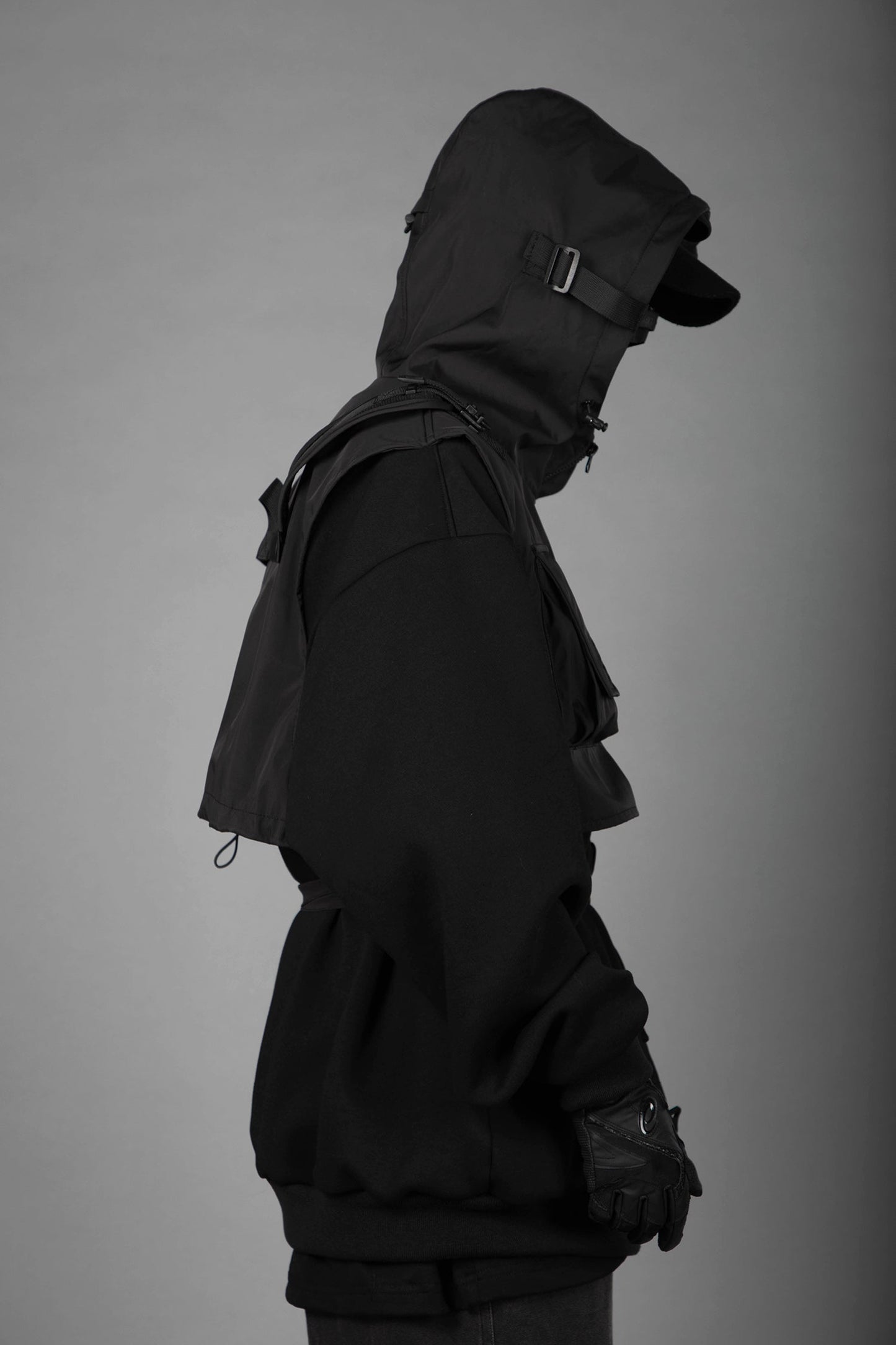 HiH34 Black Tech Guard Hoodie - Concordia Style Boutique