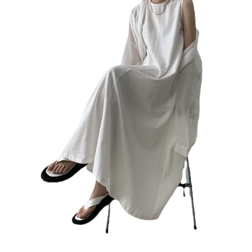 Long Loose Sleeveless  Cotton  Linen Dress - Premium Long Loose Sleeveless Cotton Linen Dre from Concordia Style Boutique - Just $17.97! Shop now at Concordia Style Boutique