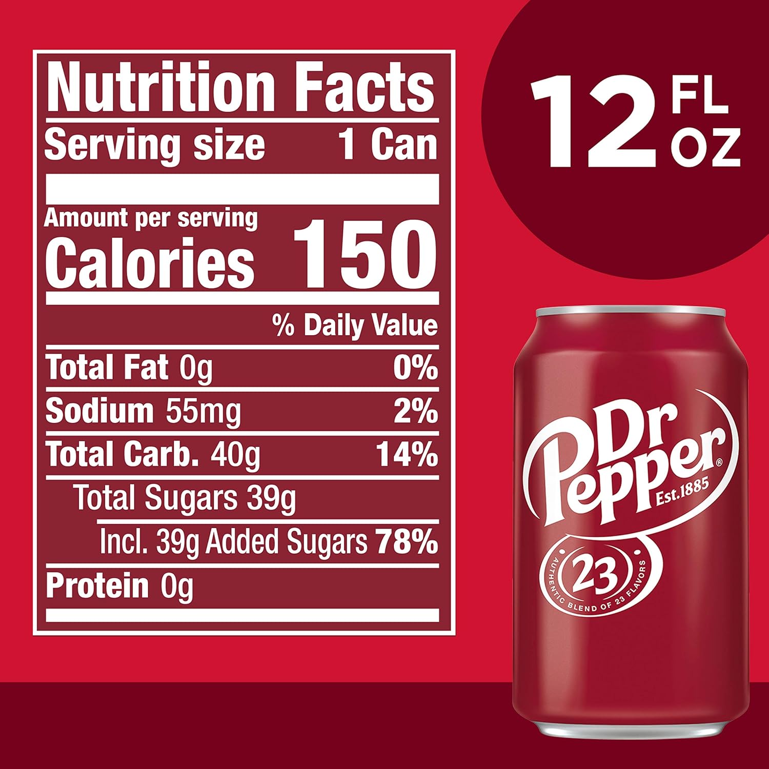 Dr Pepper Soda, 12 fl oz cans, 12 pack - Premium Dr Pepper Soda from Concordia Style Boutique - Just $12.57! Shop now at Concordia Style Boutique