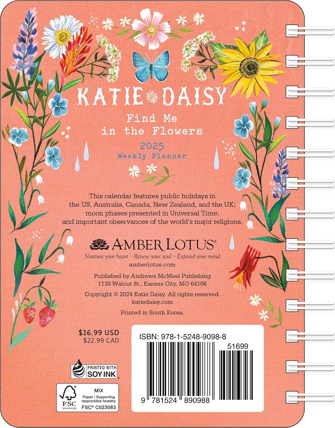 Katie Daisy 2025 Weekly Planner Calendar: Find Me in the Flowers - Premium Katie Daisy 2025 Weekly Planner Calendar: Find Me in the Flowers from Concordia Style Boutique - Just $23.72! Shop now at Concordia Style Boutique