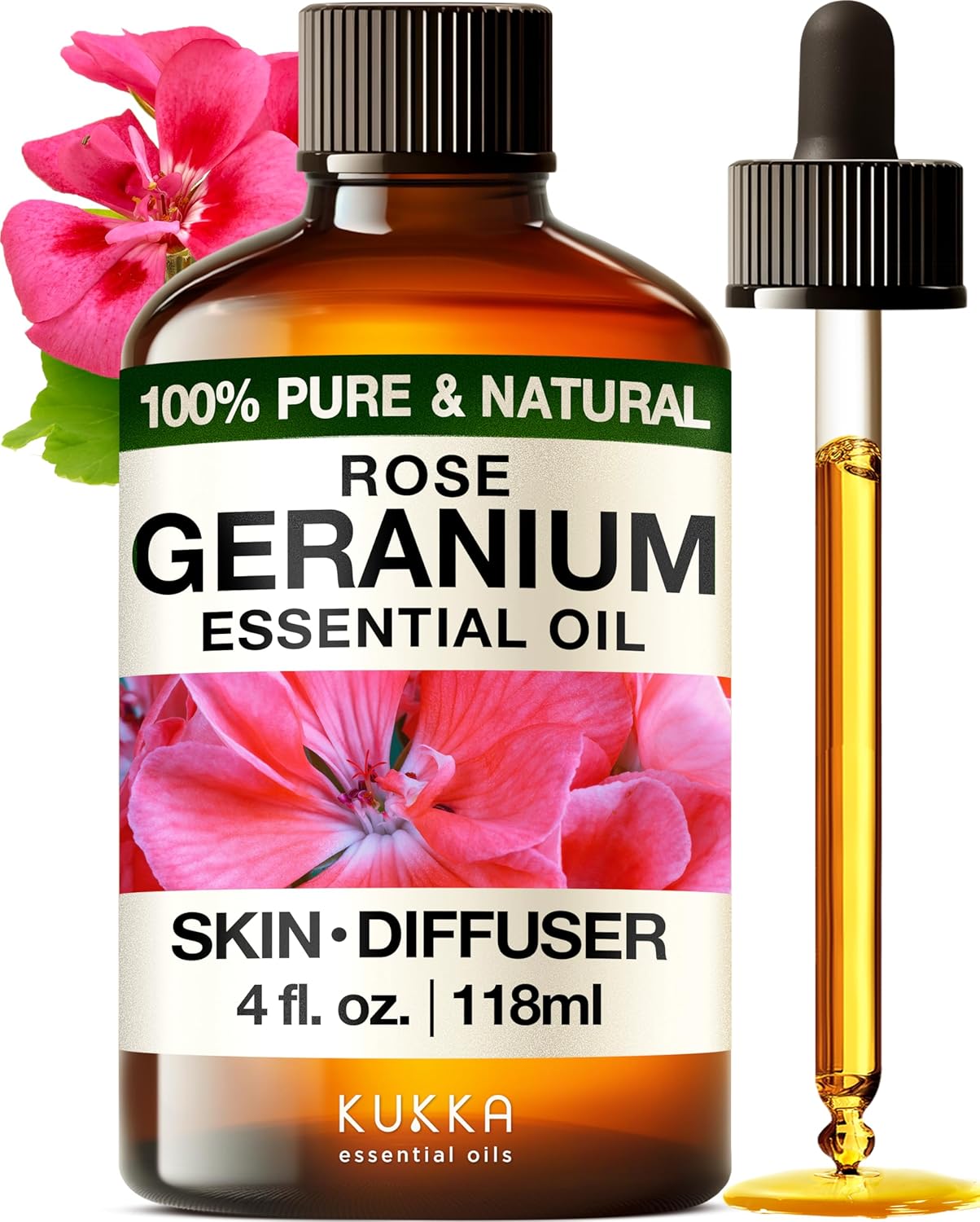 Rose Geranium Essential Oil for Skin Diffuser (Kukka)- 0.34 Fl Oz - Premium Essential Oil Singles from Concordia Style Boutique - Just $14.05! Shop now at Concordia Style Boutique